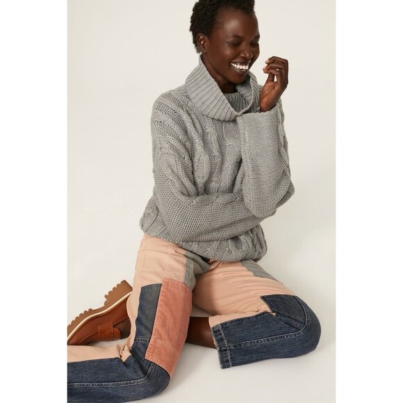 The Great The Billy Jean Pink Corduroy Patchwork Jeans Women's Size 26 - Picture 13 of 15